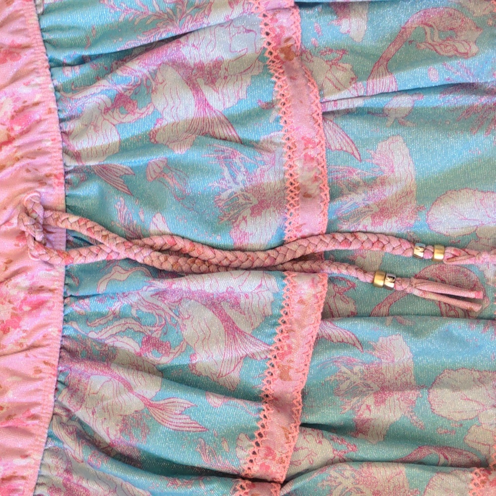 LoveShackFancy x Hurley Mermaid Shimmer Skirt Small New - Picture 2 of 7
